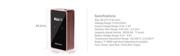SnowWolf 200W Box Mod - Vape King