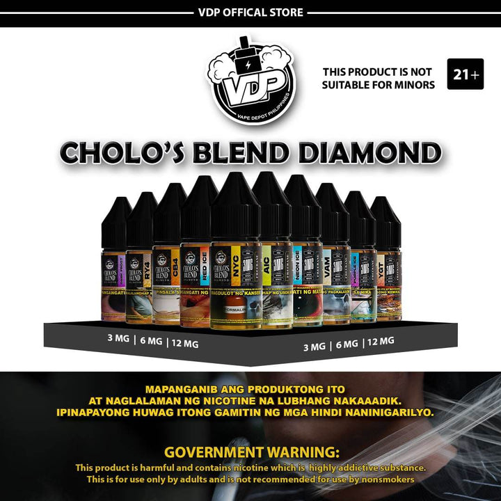 Cholos Blend Diamond Freebase E-Juice – 30ml (6mg / 12mg) - Vape King