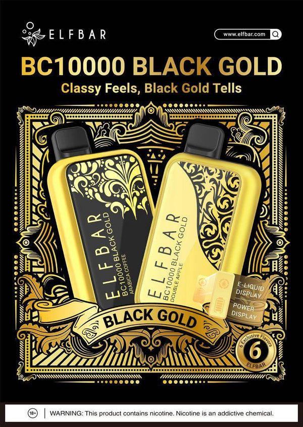 Elf Bar BC10000 Black Gold Disposable Vape - Vape King