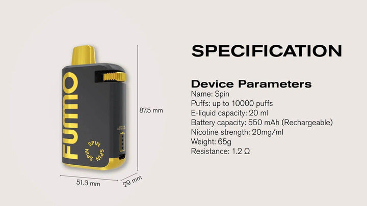 FUMMO Spin 10000 Puffs Disposable Vape - Vape King