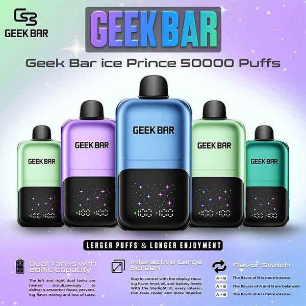 Geekbar Ice PRINCE 50K Disposable Vape – Ice Control - Vape King