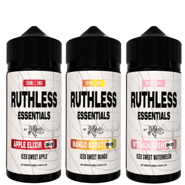 RUTHLESS ESSENTIALS ON ICE E-JUICE 100ML/3MG RUTHLESS JUICE