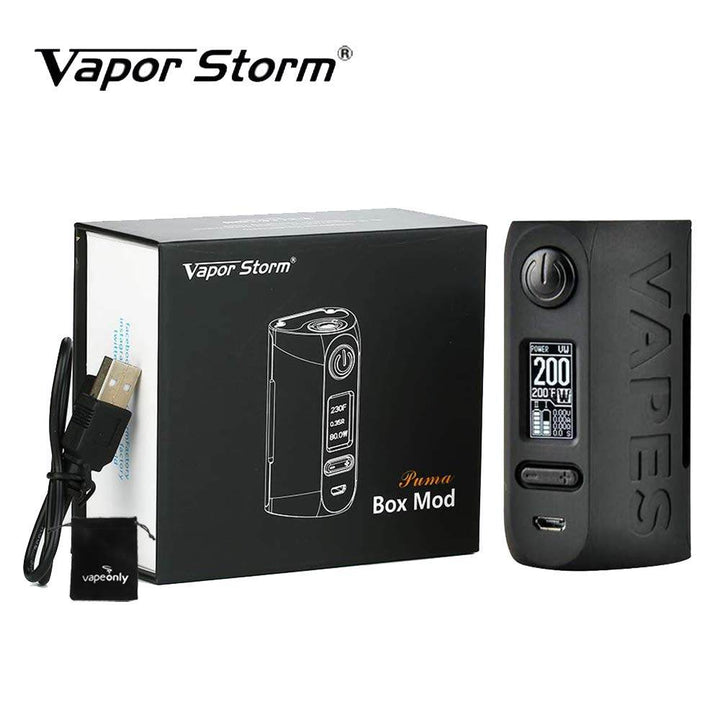 Vapor Storm Puma 200W TC Box Mod Kit - Vape King