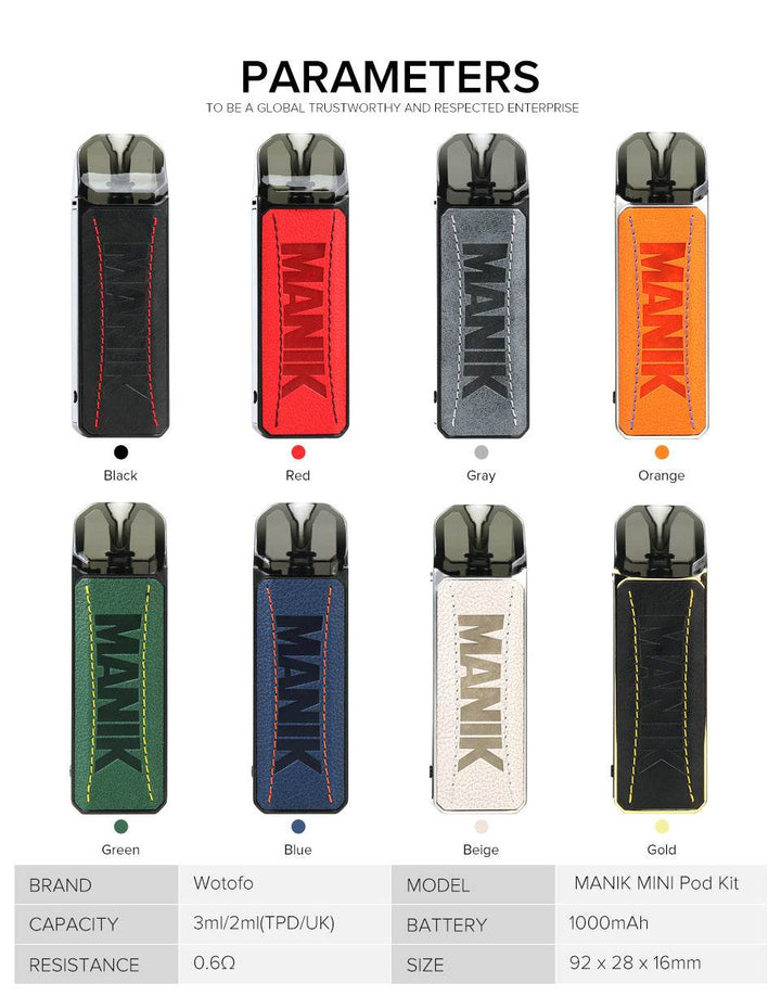 Wotofo Manik Mini Pod System - Vape King