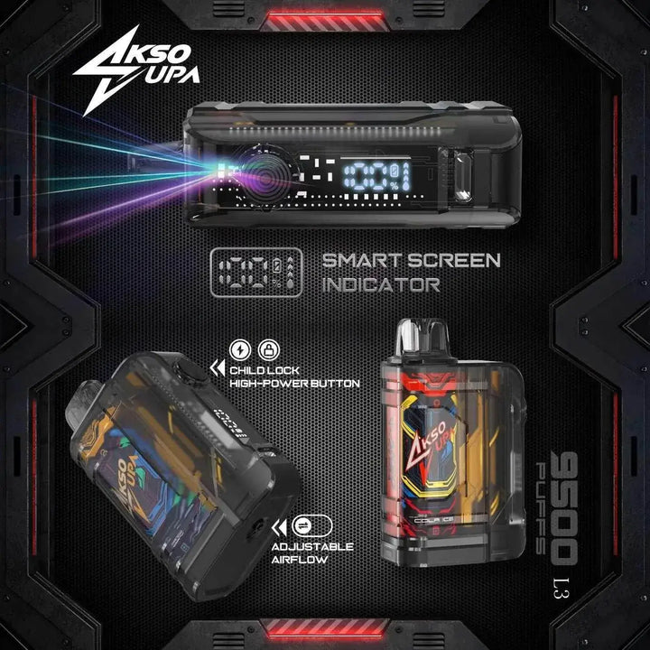 AKSO SUPA 9500 Puffs Disposable Vape – Nutty Tobacco