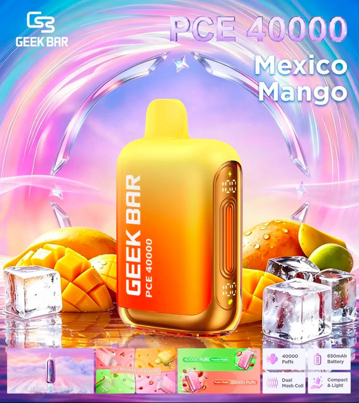 geek bar mango flavors PCE 40000 Puffs Disposable Vape Geekvape M100 Box Mod Buy best vape kit Flavour:Strawberry Kiwi