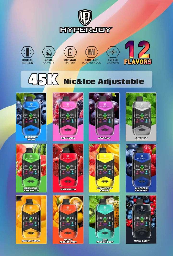 Hyperjoy 45K Disposable Vape – 45,000 Puffs (5%) - Vape King
