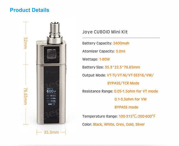 Joyetech Cuboid Mini Kit – 80W - Vape King