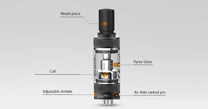 Justfog Q16 Pro Tank – 1.9ml Top-Fill MTL Tank with 1.6Ω Coil - Vape King