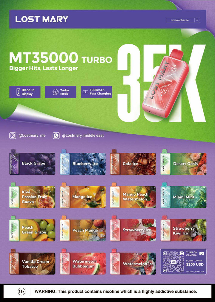 Lost Mary MT35000 Turbo Disposable Vape – 35,000 Puffs - Vape King