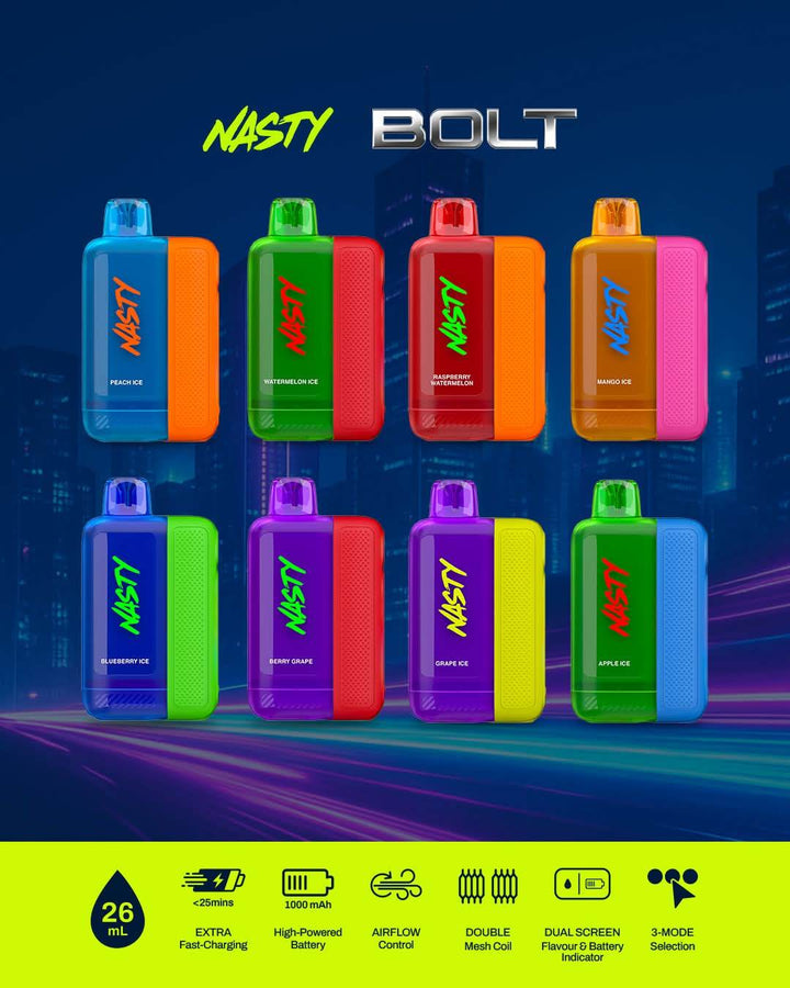 Nasty Bolt 50K Disposable Vape – 50,000 Puffs (5%) - Vape King