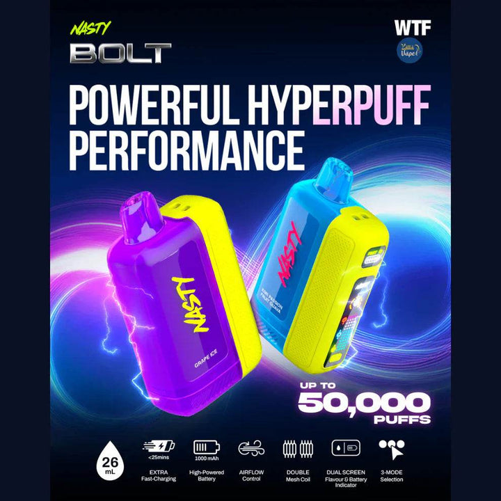 Nasty Bolt 50K Disposable Vape – 50,000 Puffs (5%) - Vape King