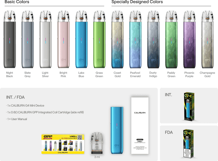 Uwell Caliburn G4 Mini Pod Kit - Vape King