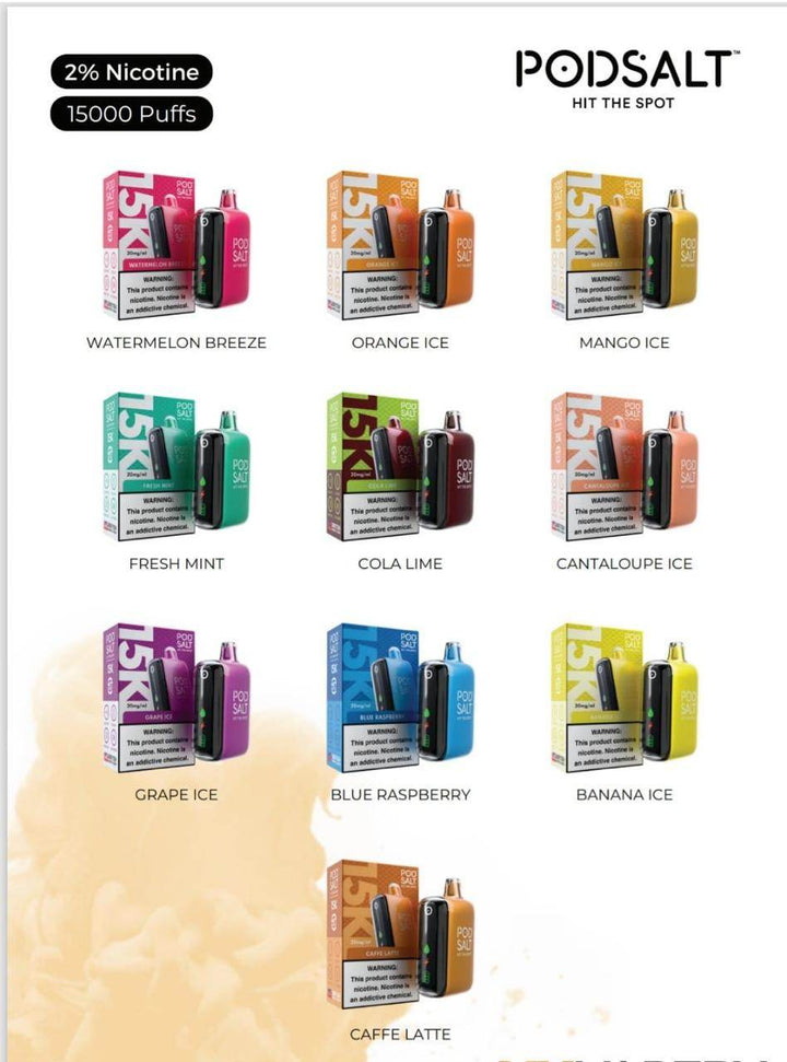 Pod Salt 15000 Puffs Disposable Device - Vape King