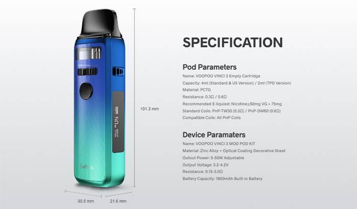 Voopoo Vinci 3 Pod Kit – 1800mAh - Vape King