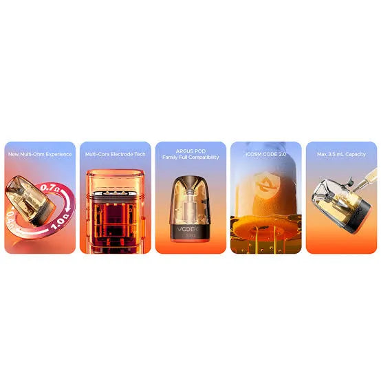 voopoo argus occ Multi-Ohm Cartridge 3.5ml Flavor:Sour Straw Caliburn G4 Pro Pod 1-999