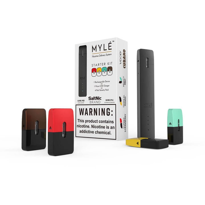 MYLE Starter Kit Midnight Black w 4Pods - Dubai Vape King