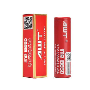 SINGLE (Authentic) AWT Red 18650 3000mAh - Dubai Vape King